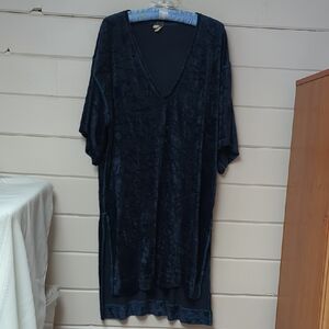We The Free Blue Velvet Tunic ( Oversized)